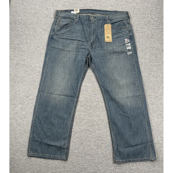 Levis 569 Jeans Mens Size 42x30 Blue Denim Loose Straight Outdoor Work - Picture 1 of 10